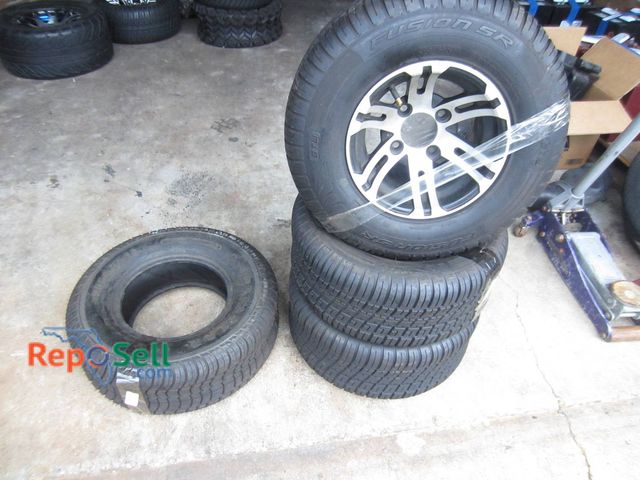 Lot 31-1261 - (4) New Golf Cart Tires 205/65-R10 GTW Fusion S/R Steel Belted, One With Rim, (1) with 4-Lug