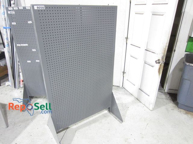 Lot 31-8050 - (1) Steel Pegboard Organizer Double Sided Freestanding  66"H  x 39.5" W