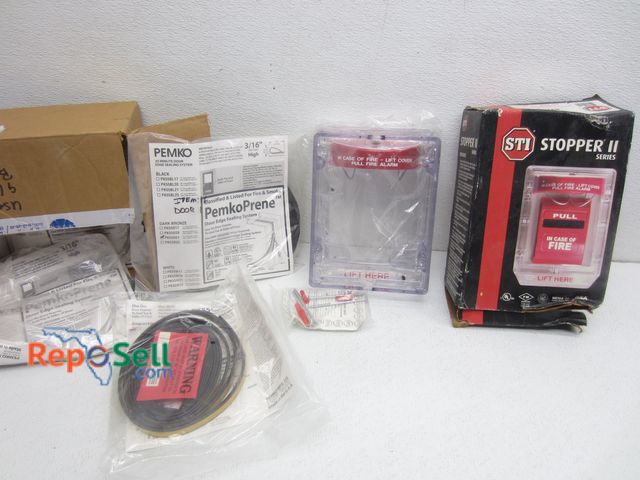 Lot 31-3584 - Fire Pull w/Box and Box of Door Seal Pemko Prene Fire Sealant