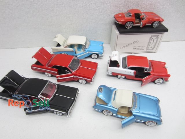 Lot 31-1064 - (6) Metal Die-Cast Cars, Some Vintage: Paul Sebastian, Franklin Mint, Impala etc