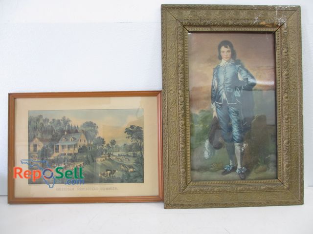 Lot 31-1292 - (2) Framed Vintage Art