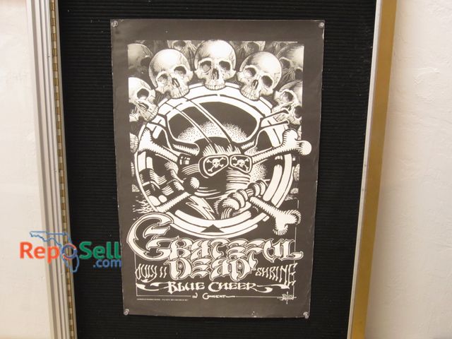 Lot 31-1040 - Framed Grateful Dead at the Shrine Poster (15x23) by Rick Griffin 24 x 36 - July 11, 1968 - Lockable...
