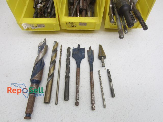 Lot 31-7427 - (3) Small Bins w/Drill Bits - Various Styles/Sizes