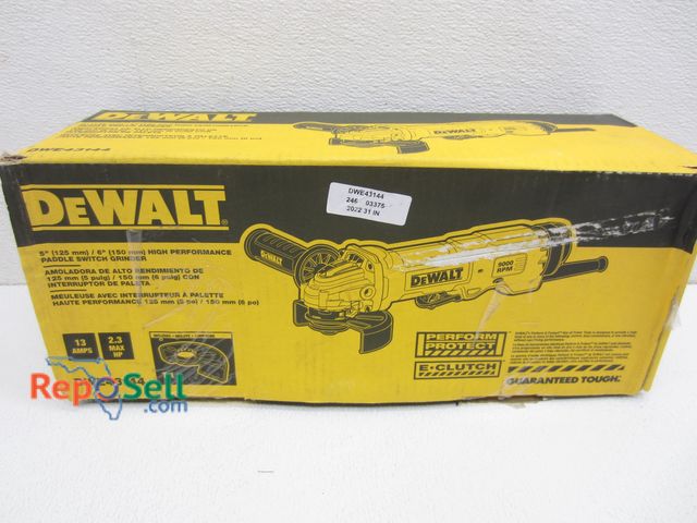 Lot 31-1044 - DeWalt High Performance Paddle Switch Grinder #DWE43144 - Appears New