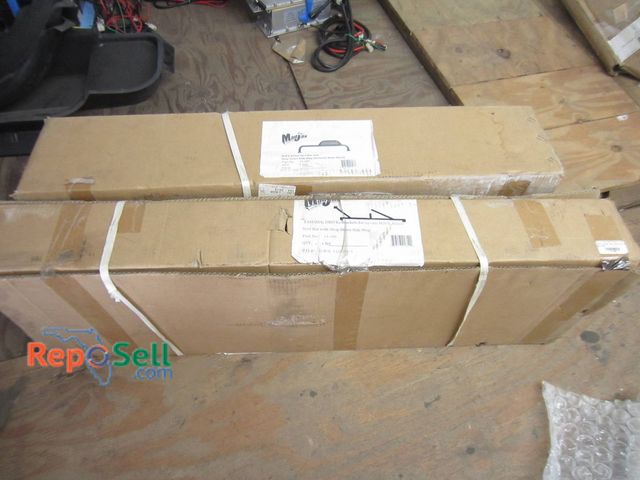 Lot 31-1138 - (2) New MadJax Armor Nerf Bar Sets: 14-001 With Drop Down Side Steps And 14-008 Brackets For Yamaha ...