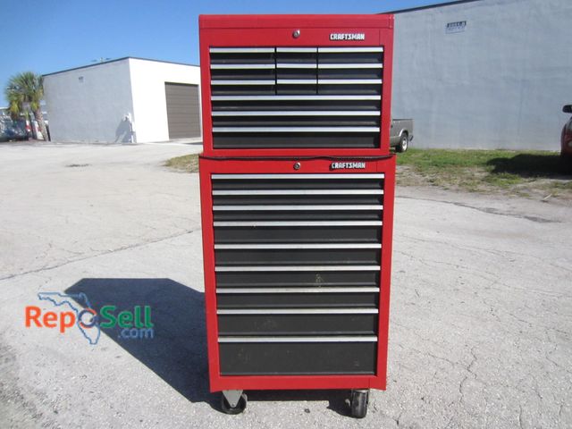 Lot 31-1325 - Craftsman Rolling 2-Tier tool chest 26"x58"x18"