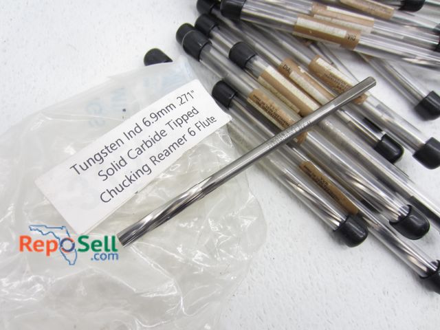 Lot 31-6062 - 18 Tungsten Carbide .271" 6 Flute Reamer