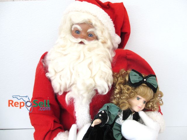 Lot 31-3159 - Santa Custom Made Sitting with Doll