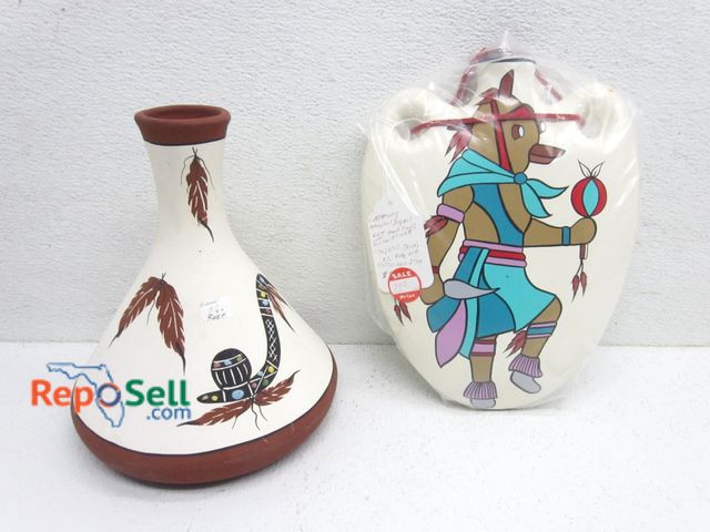 Lot 31-9432 - Pottery by Poli Mana &amp; Mud Head Dawn Pottery