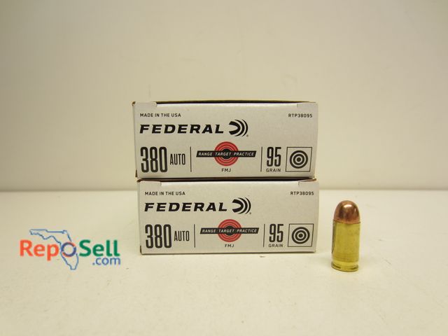 Lot 31-8554 - (100) Rnds Federal 380Auto 95gr Ammo