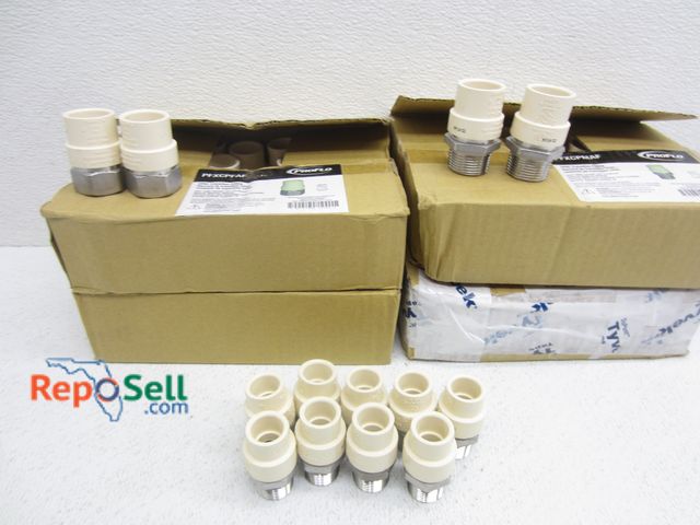 Lot 31-4122 - Approx ( 117) New Pro Flo 3/4" CPVC Transition Fittings &amp; (9) 1/2"