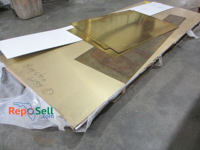 Lot 31-8332 - Large Lot of Brass &amp; Plexi: (5) Sheets Brass (1 is full), (3) Sheets Plexi (1 is full) - Largest...