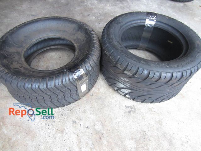 Lot 31-1268 - (2) New Golf Cart Tires: 22X11-10 Excel Classic Street And 22X10R12 RHOX Road Hawk, Mixed Tread Patt...