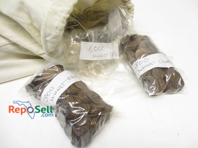 Lot 31-3041 - (5,100) Lincoln Wheat Cents in Bag - 1940's &amp; 50's