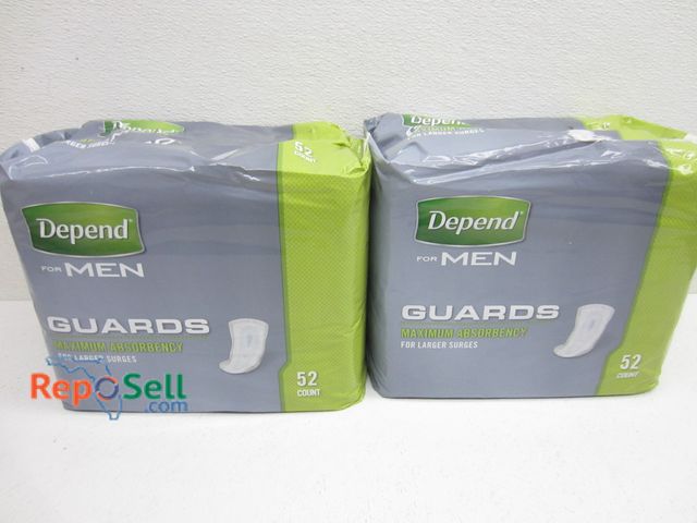 Lot 31-1172 - (104) Depends Guards for Men Max Absorbing #13792