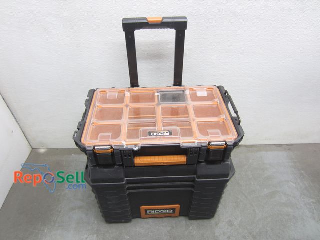 Lot 31-3055 - Ridgid Rolling Tool Box And Stackable Organizer