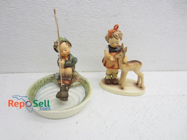 Lot 31-2441 - (2) Goebel Figures: "Just Fishing" And "Friends", (1) Is West Germany