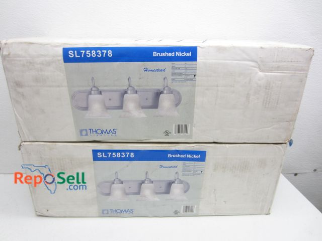 Lot 31-1295 - (2) Brushed Nickel Lighting Wall Mount - Appears New