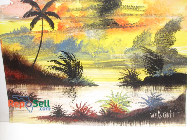 Lot 31-5016 - Oil on Paper "Satisfaction" by William Verdult with COA 22" x 28