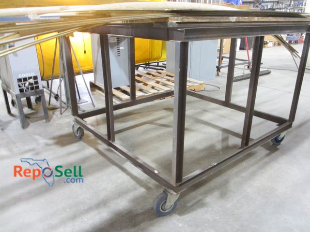 Lot 31-8331 - Large Rolling Work Table NO Contents  - Pick up on Thursday - 50"W x 38"H x 48D