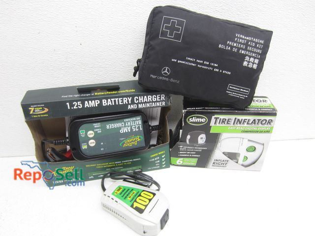 Lot 31-1240 - Battery Charger 1.25amp, Tire Inflator, Power Inverter, First Aid Kit