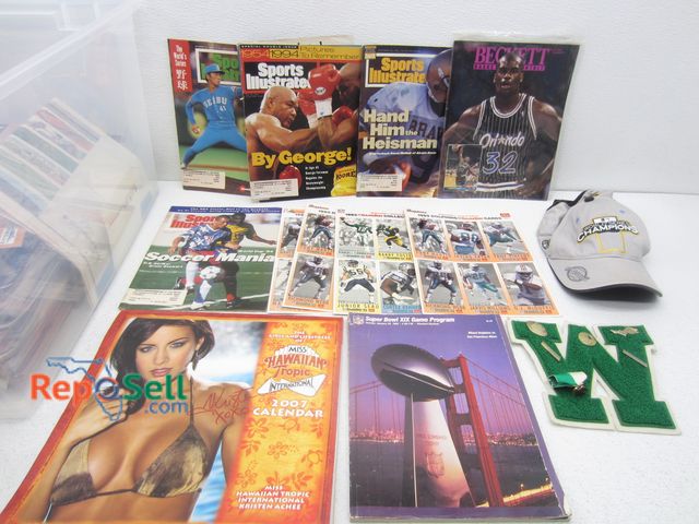 Lot 31-4182 - Large Lot of Sports Magazines: Sports Illustrated (Baseball, Basketball, etc.), Miss Hawaiian Tropic...