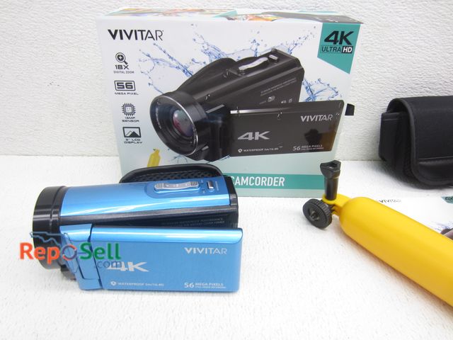 Lot 31-4432 - Vivitar 4K Camcorder with Accessories &amp; Box - Powers On