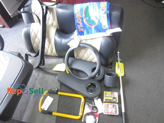 Lot 31-1298 - Golf Cart Parts And Accessories: Armrest Set, Steering Wheel Cover, Flag And Security Locks