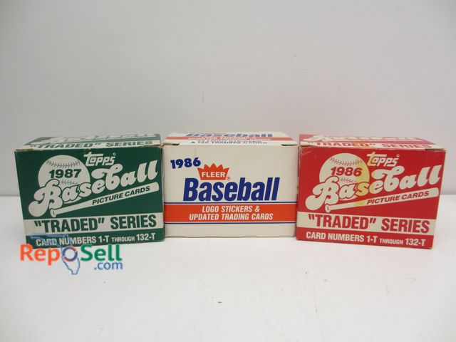 Lot 31-6421 - Topps 1986 &amp; 87 Traded Complete Sets and Fleer 1986 Updated Set: Bo &amp; Bonds Rookies