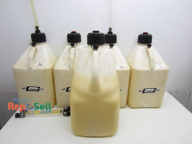 Lot 31-5226 - (5) Racing Gas Cans With Spools