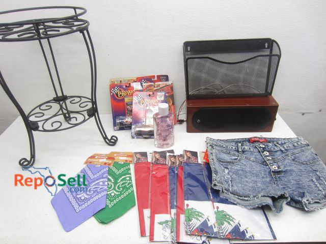 Lot 31-7145 - Estate Lot: Plant Stand, (6) NASCAR Collectible Cars, Radius 180 HD Stereo Speaker, etc.