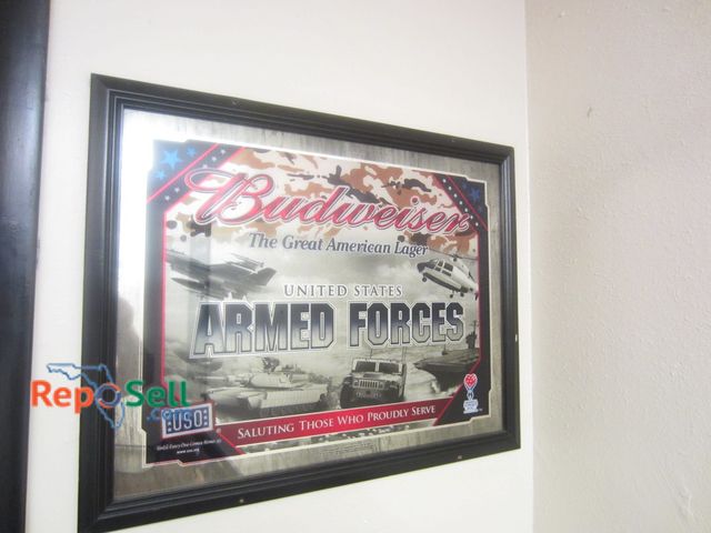 Lot 31-2024 - Framed Budweiser Armed Forces, 26x20.5" - BUYER MUST REMOVE/BRING TOOLS