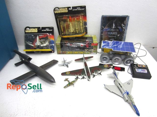 Lot 31-9227 - Approx (42) Die-Cast Models, Metal And Plastic: Planes, Space Shuttles, Mars Explorer RC Car etc