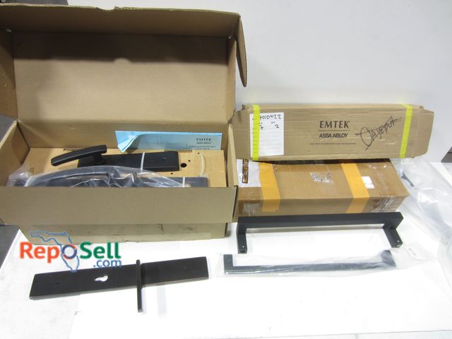 Lot 31-8127 - Emtek Entry Set Pieces (not complete) - Four Styles, Door Handles, Appliance Pulls - (4) Boxes