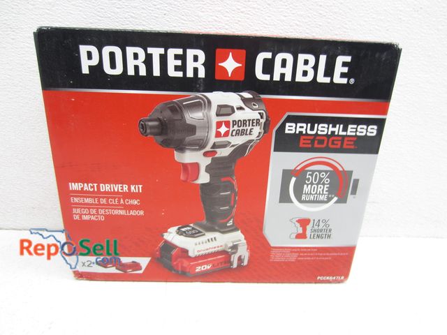 Lot 31-5122 - New Porter Cable 1/4" Impact Driver Kit #PCCK647LB With (2) Batteries And Charger