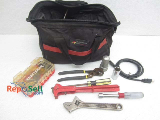 Lot 31-4534 - Tool Bag w/Hand Tools: Wrenches, Sockets, Screw Drivers, etc.