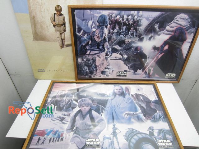 Lot 31-5571 - (3) 1999 Star Wars Posters: 2- Framed