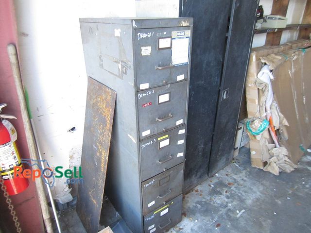 Lot 31-1144 - A. Pomerantz & Company 5 Drawer File Cabinet, 60" x 15" x 28", Metal, Vintage Office Storage