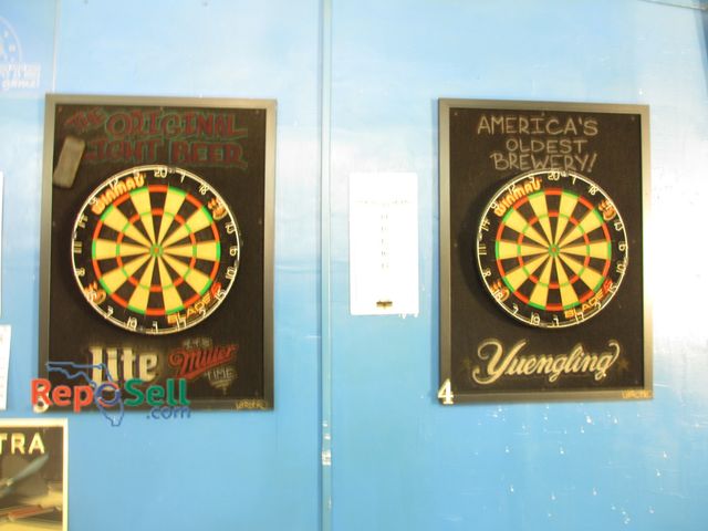 Lot 31-2009 - (2) Winmau Dartboards w/Backboards, 34"H x 25"W - BUYER MUST REMOVE/BRING TOOLS