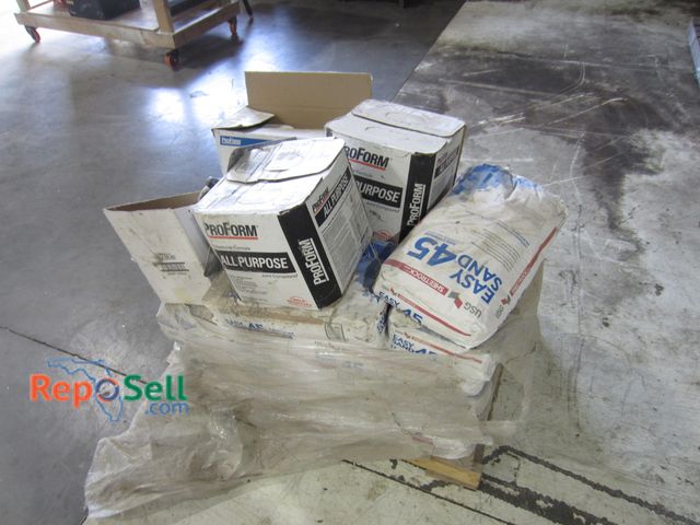 Lot 31-8076 - Half pallet of Easy Sand 45 Drywall Mud with misc Drywall supplies