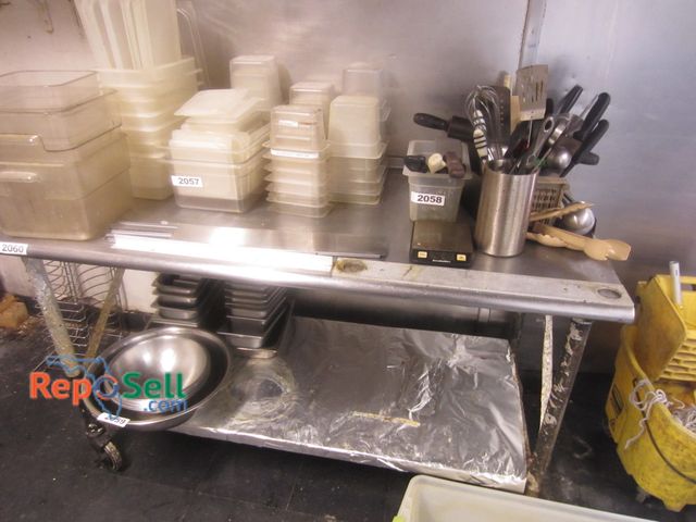 Lot 31-2060 - 5'X1' Stainless Steel Table - TABLE ONLY/NO CONTENTS