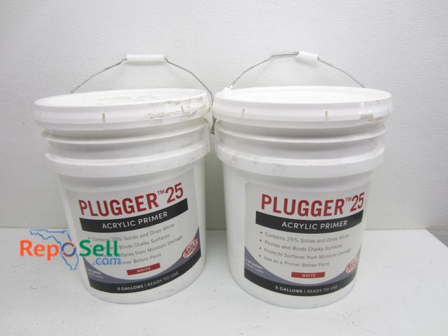 Lot 31-9479 - (2) New 5 Gallon Pails White Acrylic Primer, Sealed