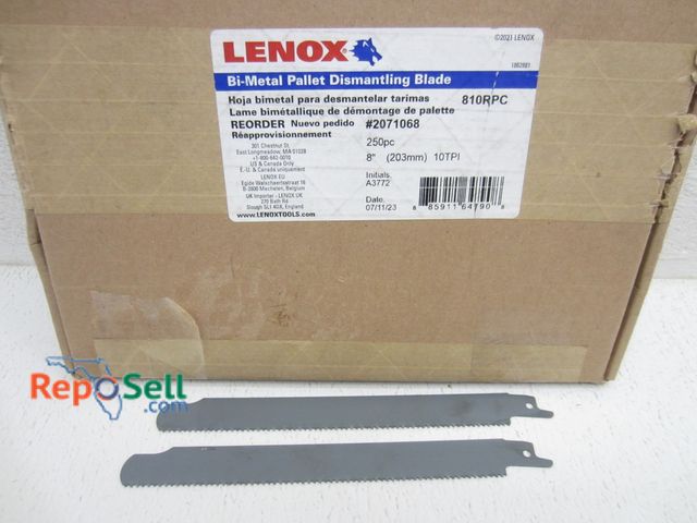 Lot 31-9335 - (25) New Lennox bi-metal pallet dismantling sawzall blades, $350 retail.