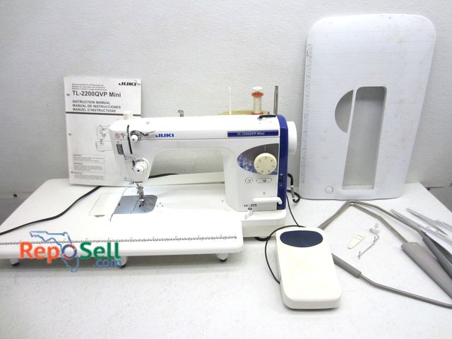 Lot 31-1265 - Juki Sewing Machine TL-220QUP Mini With Acces - Power On