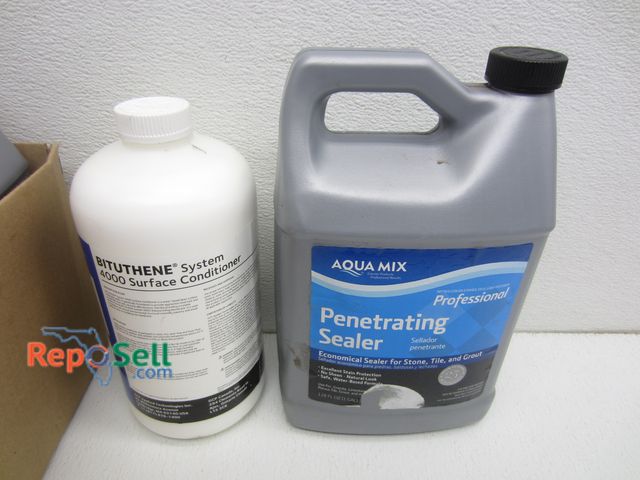 Lot 31-3200 - (5) Gallon Aqua Mix Paver Sealer &amp; (3) .625 Gallon Surface Conditioner