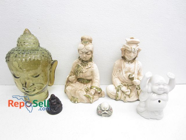 Lot 31-1365 - (6) Buddhist Statues - Glass, Ceramic etc.