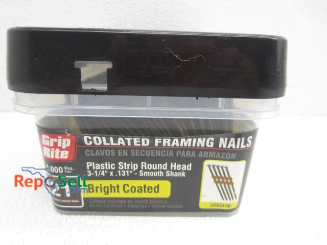 Lot 31-2337 - (1000) Unopened Grip Rite Collated Framing Nails