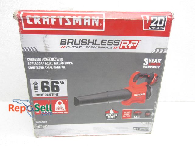 Lot 31-9063 - New Craftsman Axial Blower #CMCBL730P1 With 5.0 AH Battery And Charger