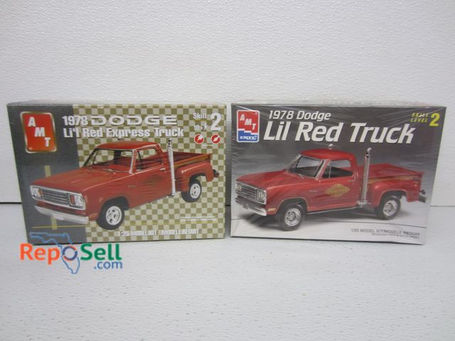 Lot 31-1234 - (2) New Sealed 1978 Dodge Little Red Truck AMT/ERTL Model Kits