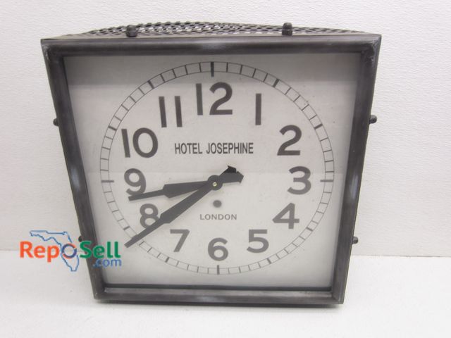 Lot 31-9162 - Hotel Josephine London Clock 16.5"x17"x6.5"